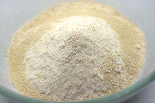 the dry ingredients for the starter