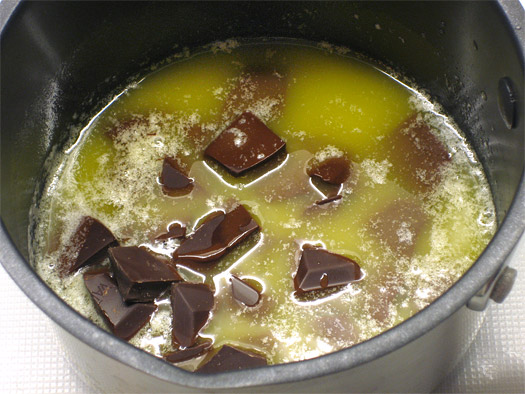 melting the chocolate