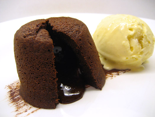 the finished chocolate fondant