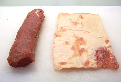 trim the meat and fat