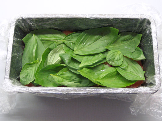 layer of basil