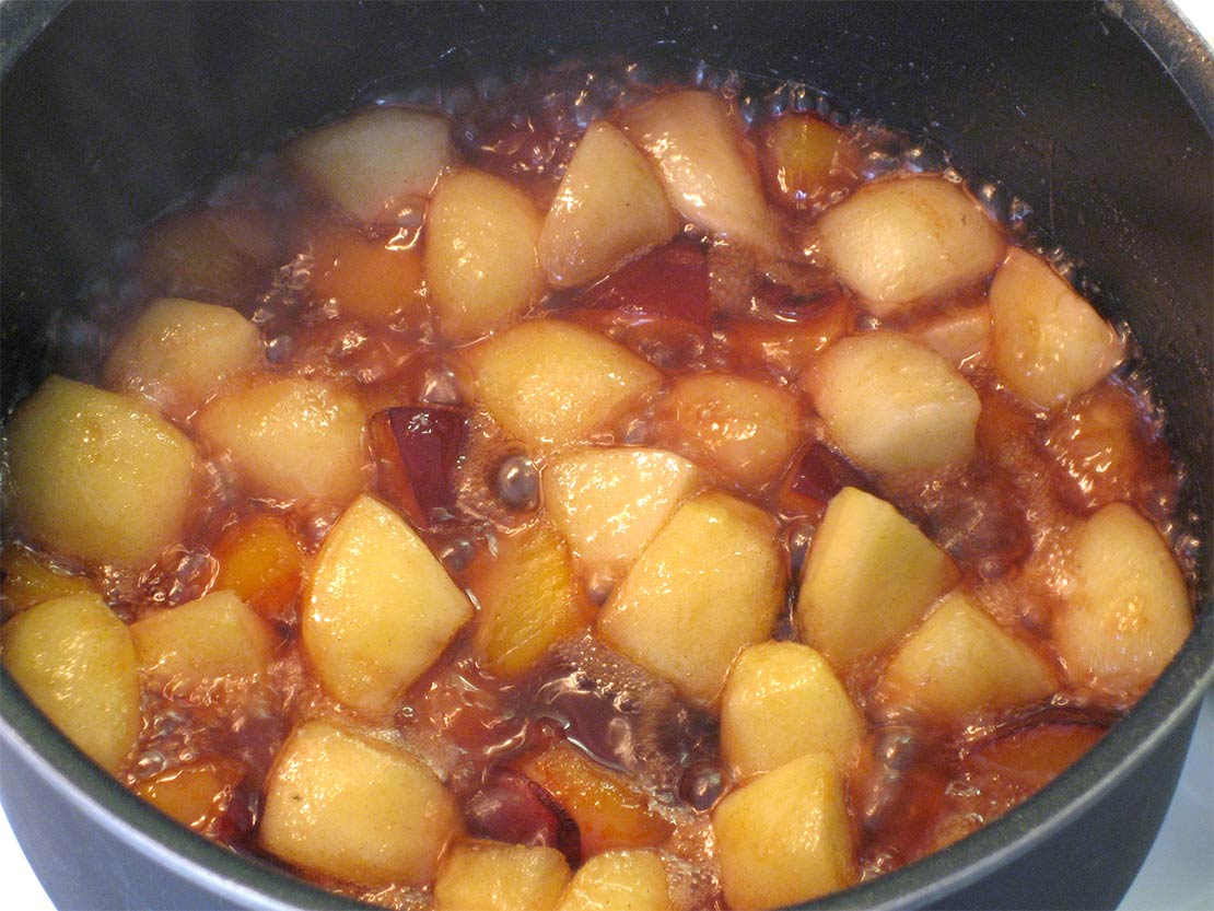 cooking the filling
