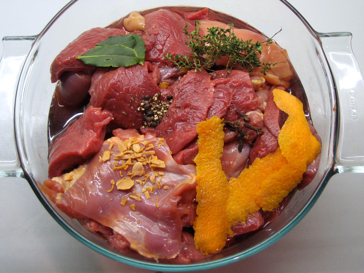 marinading the meat