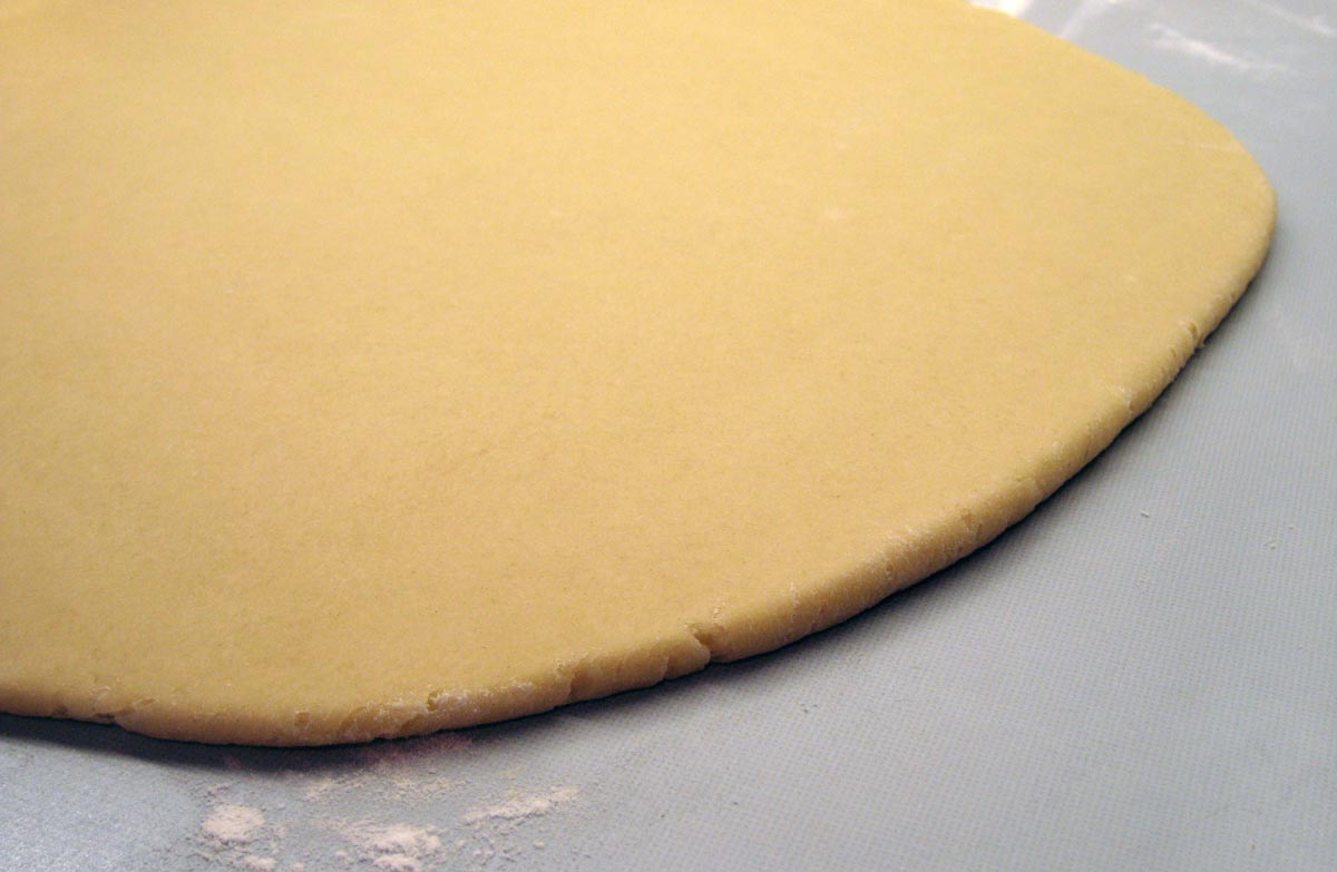 rolling out the pastry