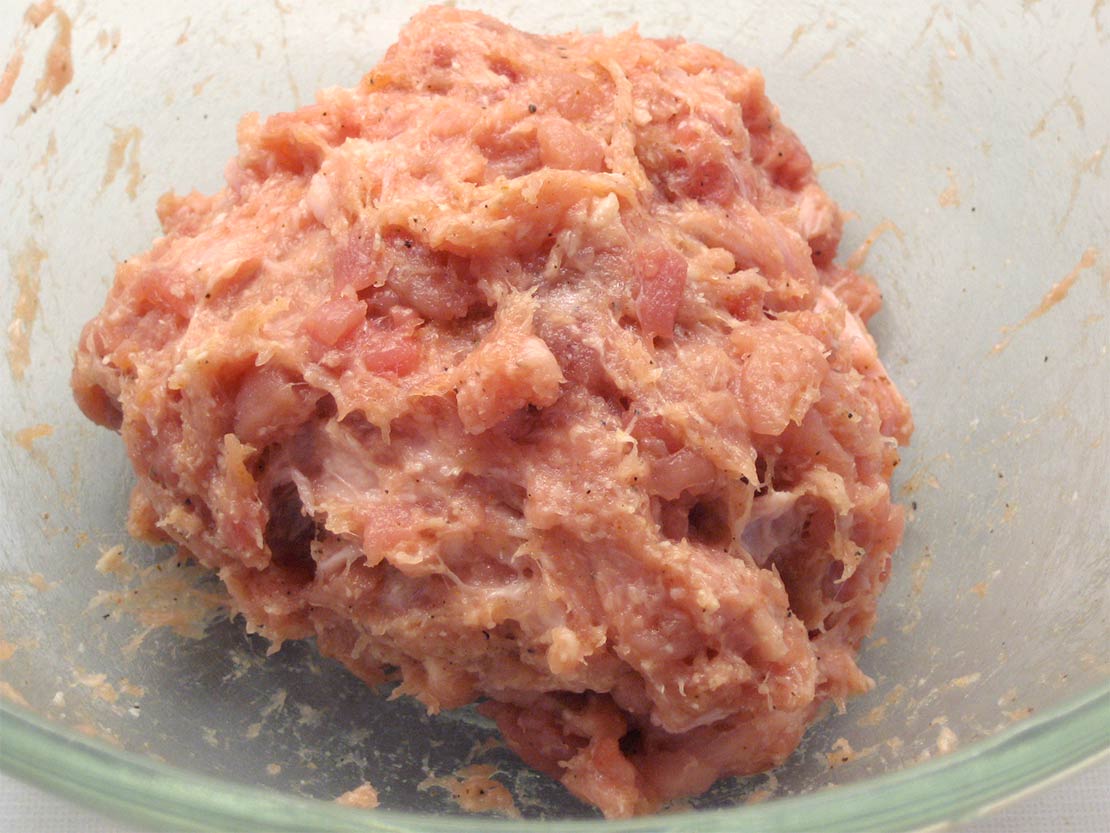 mix the meat