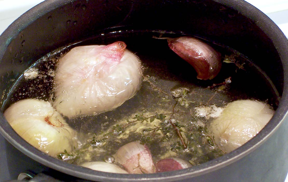cooking the shallot