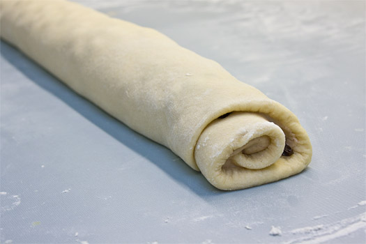the rolled dough