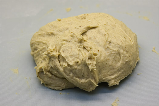the kneaded dough