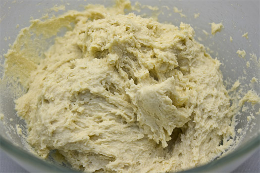 the mixed scone dough