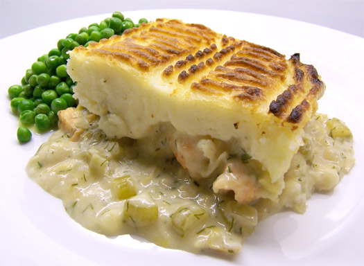 the finished fishermans pie