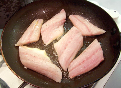 frying the skin side