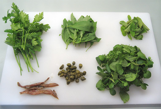 the ingredients on a chopping board
