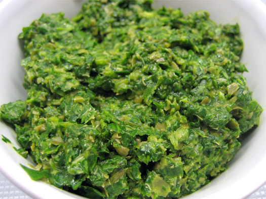 the prepared salsa verdi