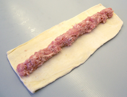 pastry and sausage meat
