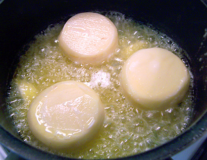 cooking one side of the potato