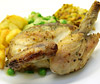 Poussin with herb butter