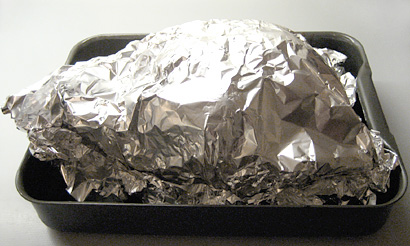 Foil Wrapped Roasted Turkey