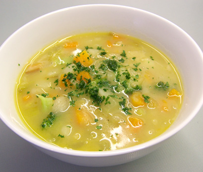 the finished soup