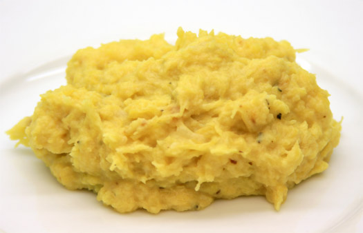 the finished mashed squash